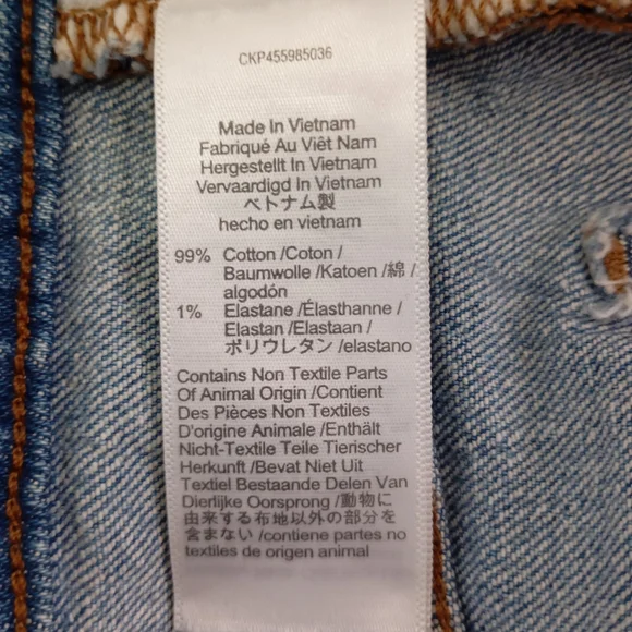 Madewell Blue Denim Jeans straight leg size 27t (flaw) - Picture 9 of 12